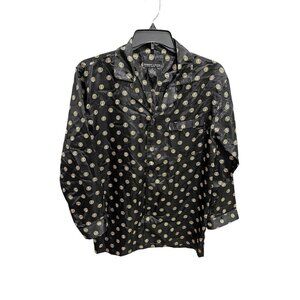 Robert Louis Silk/Poly Luxury Satin Pajamas Women's Size Small Button Up Shirt